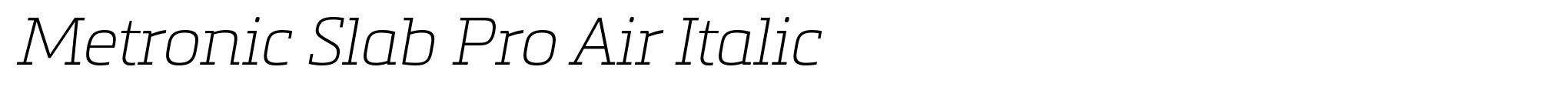 Metronic Slab Pro Air Italic image